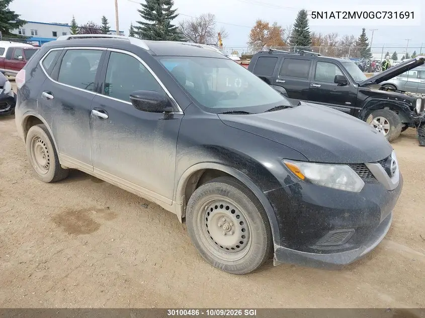 NISSAN ROGUE 2016, VIN 5N1AT2MV0GC731691