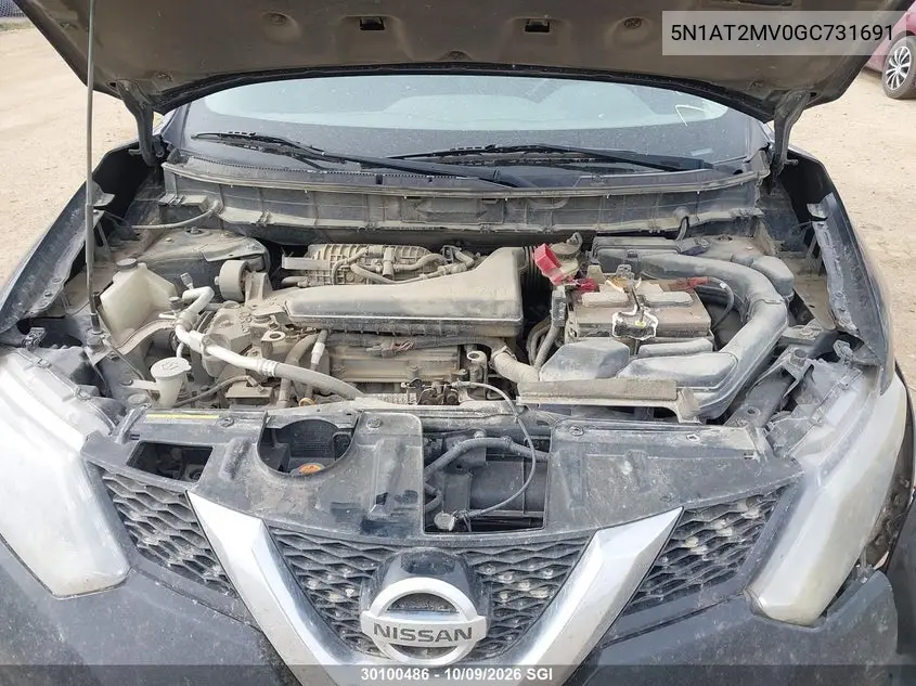2016 NISSAN ROGUE VIN 5N1AT2MV0GC731691 — фото 10