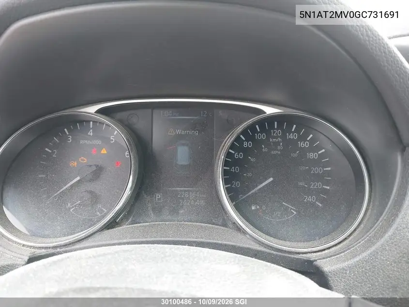 2016 NISSAN ROGUE VIN 5N1AT2MV0GC731691 — фото 7