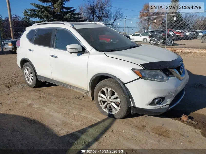 NISSAN ROGUE 2016, VIN 5N1AT2MV1GC894298