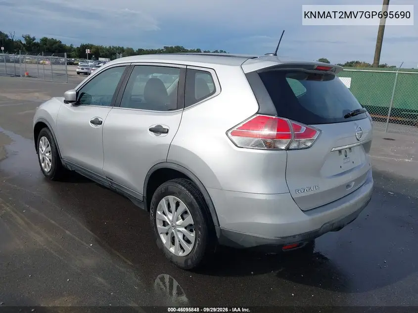 2016 NISSAN ROGUE VIN KNMAT2MV7GP695690 — фото 3