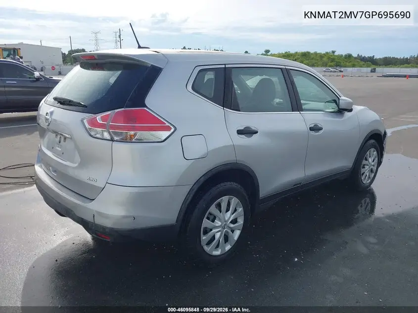 2016 NISSAN ROGUE VIN KNMAT2MV7GP695690 — фото 4