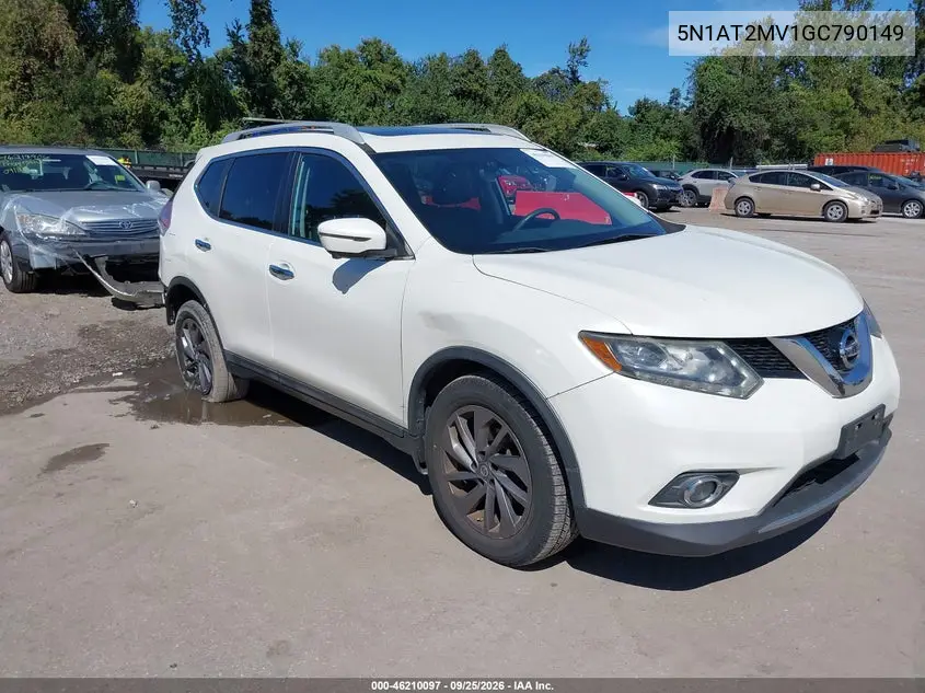NISSAN ROGUE 2016, VIN 5N1AT2MV1GC790149