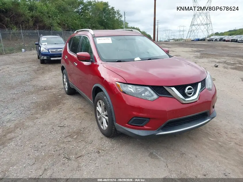 NISSAN ROGUE 2016, VIN KNMAT2MV8GP678624