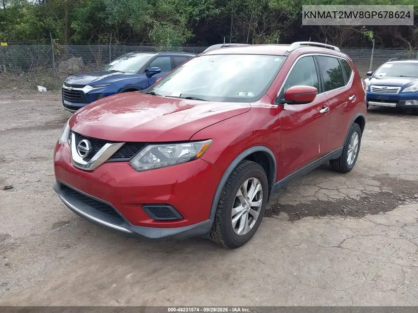 2016 NISSAN ROGUE VIN KNMAT2MV8GP678624 — фото 2
