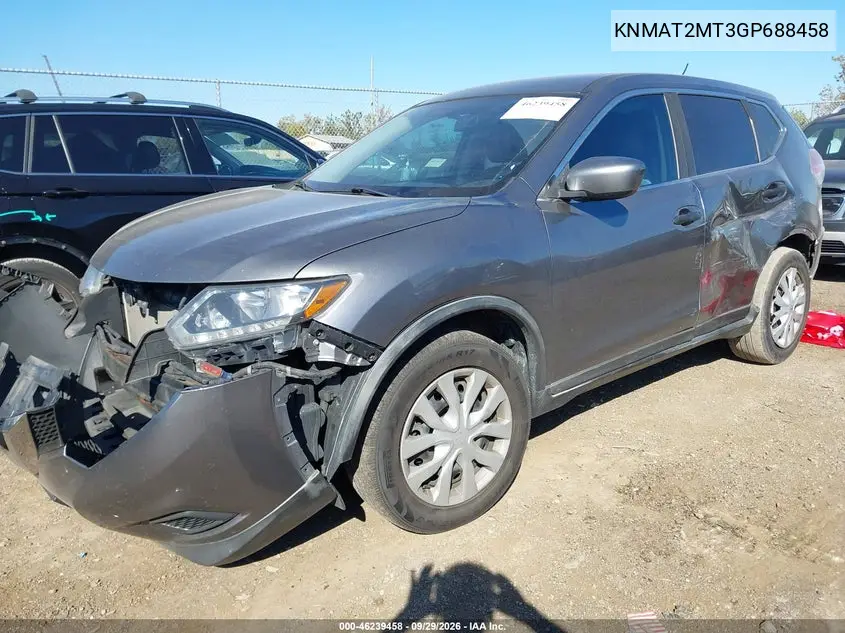 2016 NISSAN ROGUE VIN KNMAT2MT3GP688458 — фото 2
