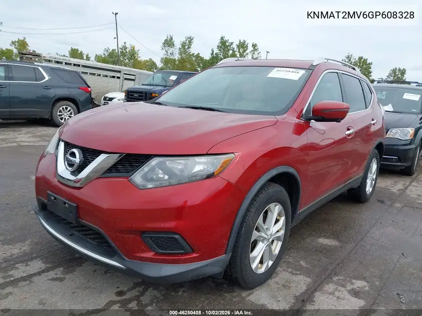 2016 NISSAN ROGUE VIN KNMAT2MV6GP608328 — фото 2