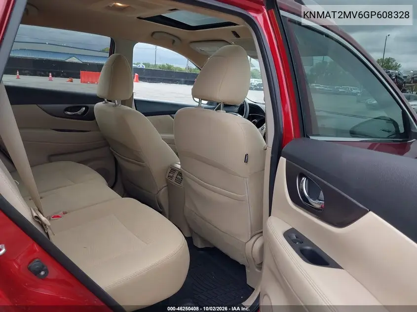 2016 NISSAN ROGUE VIN KNMAT2MV6GP608328 — фото 8