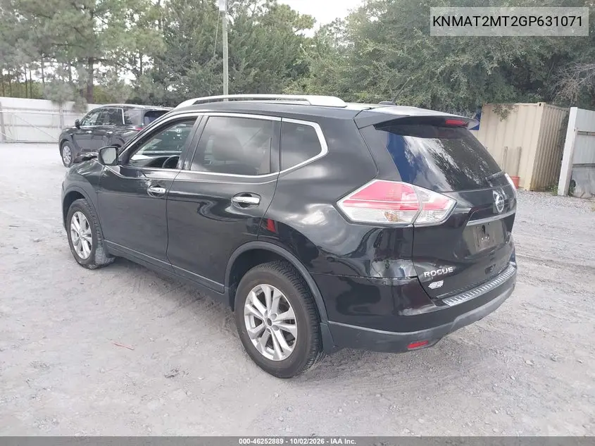 2016 NISSAN ROGUE VIN KNMAT2MT2GP631071 — фото 3