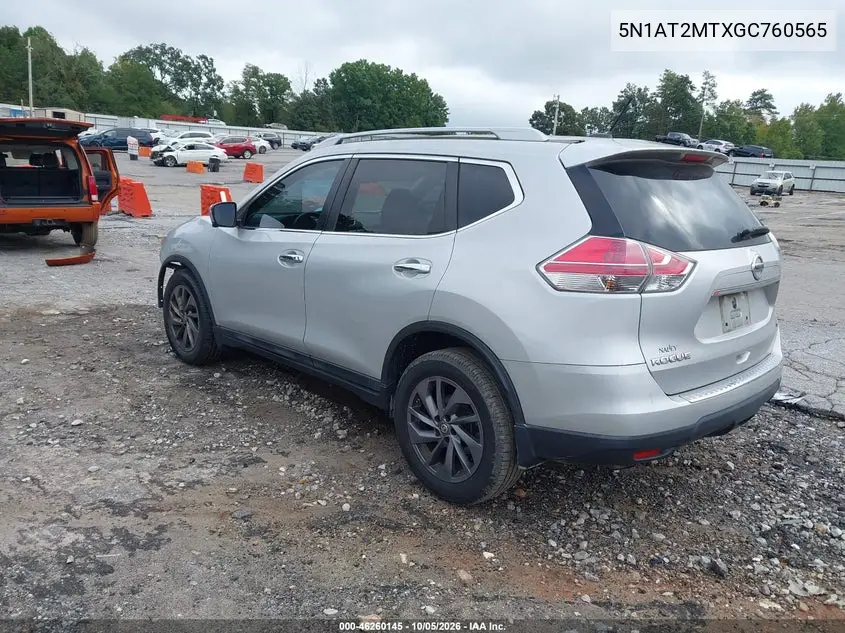 2016 NISSAN ROGUE VIN 5N1AT2MTXGC760565 — фото 4