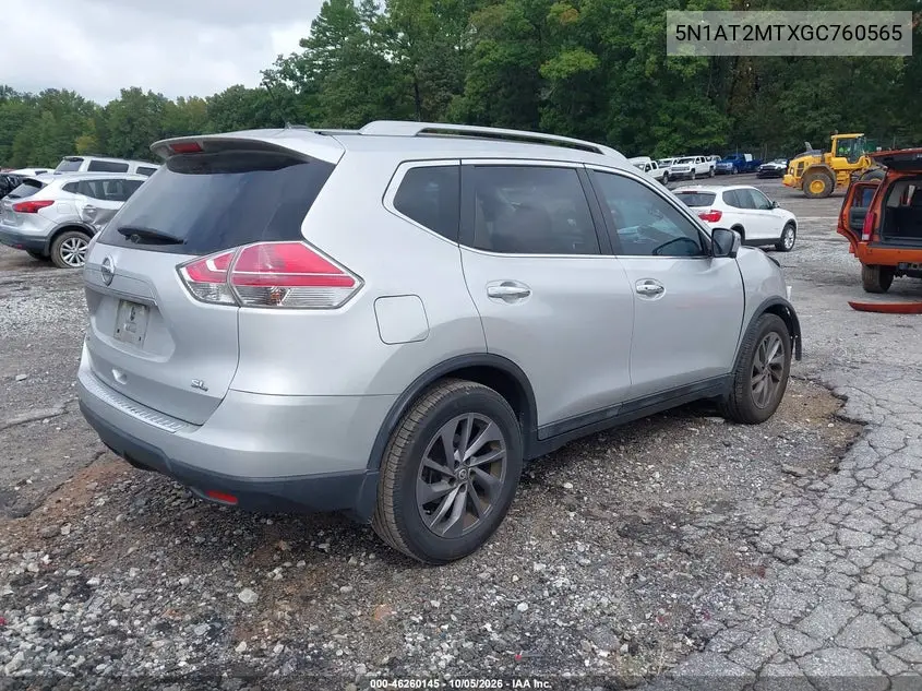 2016 NISSAN ROGUE VIN 5N1AT2MTXGC760565 — фото 5