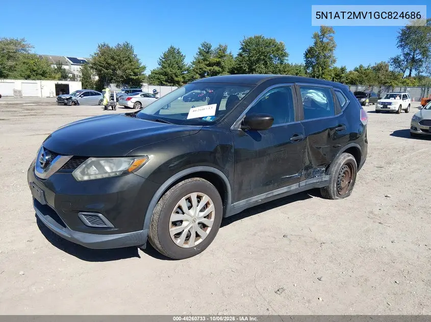 2016 NISSAN ROGUE VIN 5N1AT2MV1GC824686 — фото 2