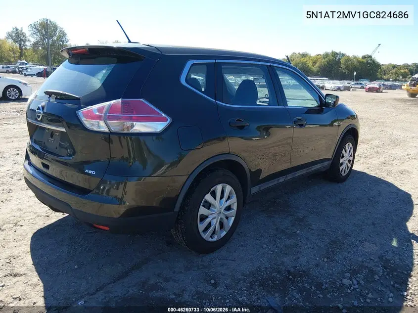 2016 NISSAN ROGUE VIN 5N1AT2MV1GC824686 — фото 4