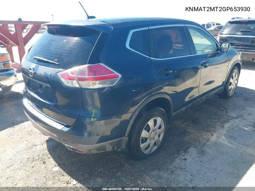 2016 NISSAN ROGUE VIN KNMAT2MT2GP653930 — фото 4