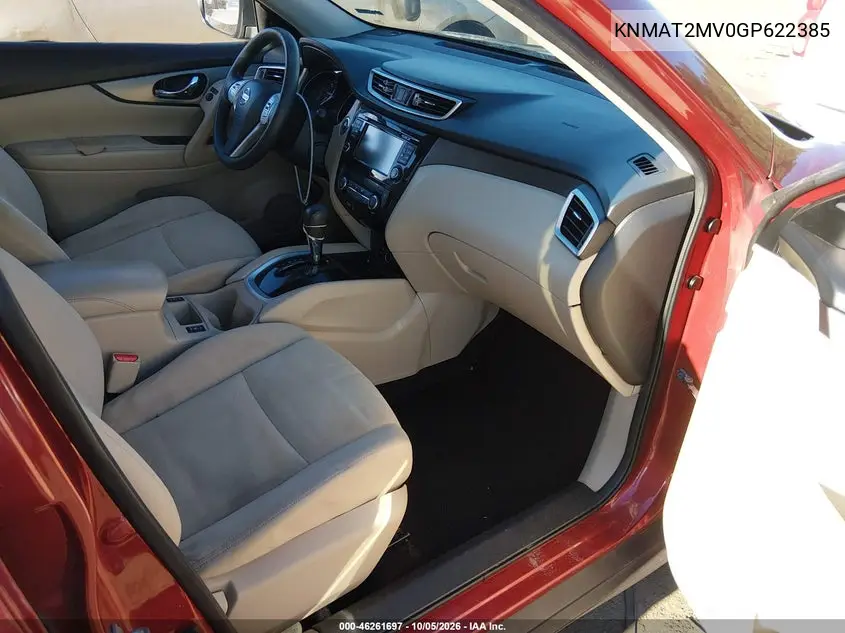 2016 NISSAN ROGUE VIN KNMAT2MV0GP622385 — фото 5