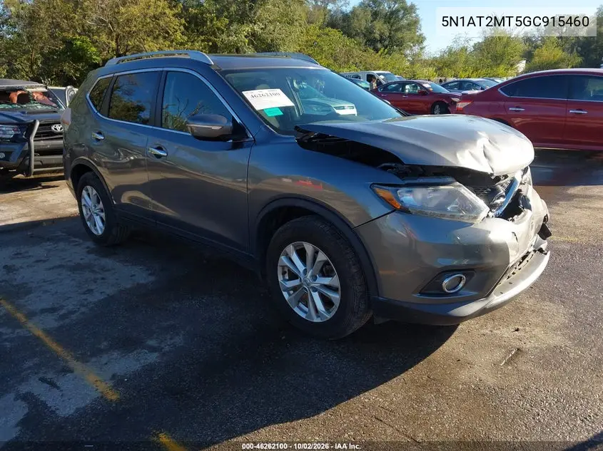 NISSAN ROGUE 2016, VIN 5N1AT2MT5GC915460