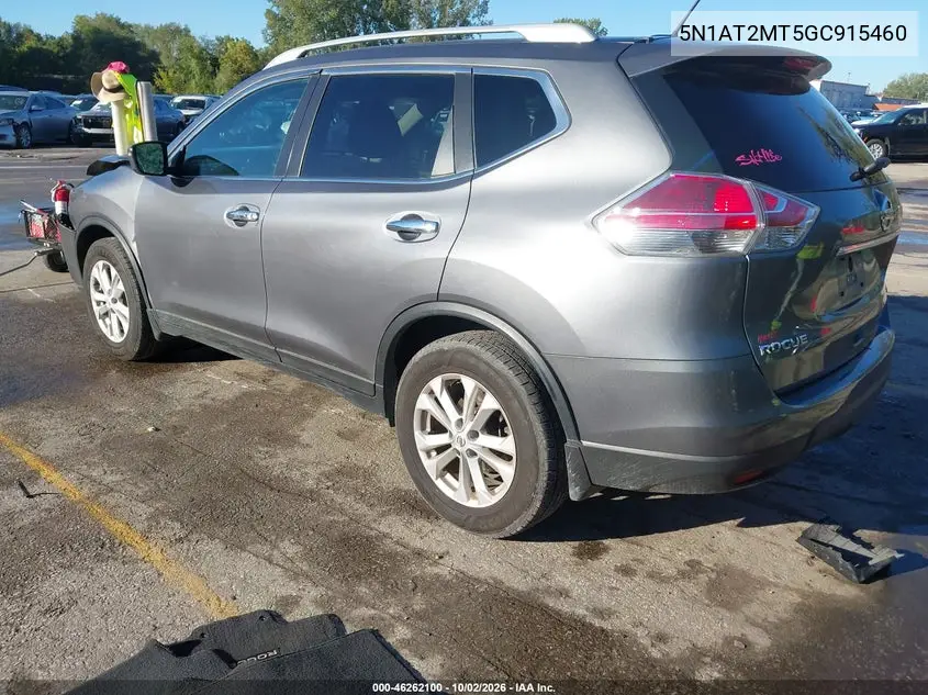 2016 NISSAN ROGUE VIN 5N1AT2MT5GC915460 — фото 3