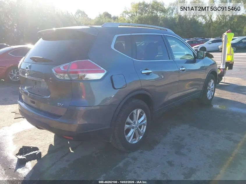 2016 NISSAN ROGUE VIN 5N1AT2MT5GC915460 — фото 4