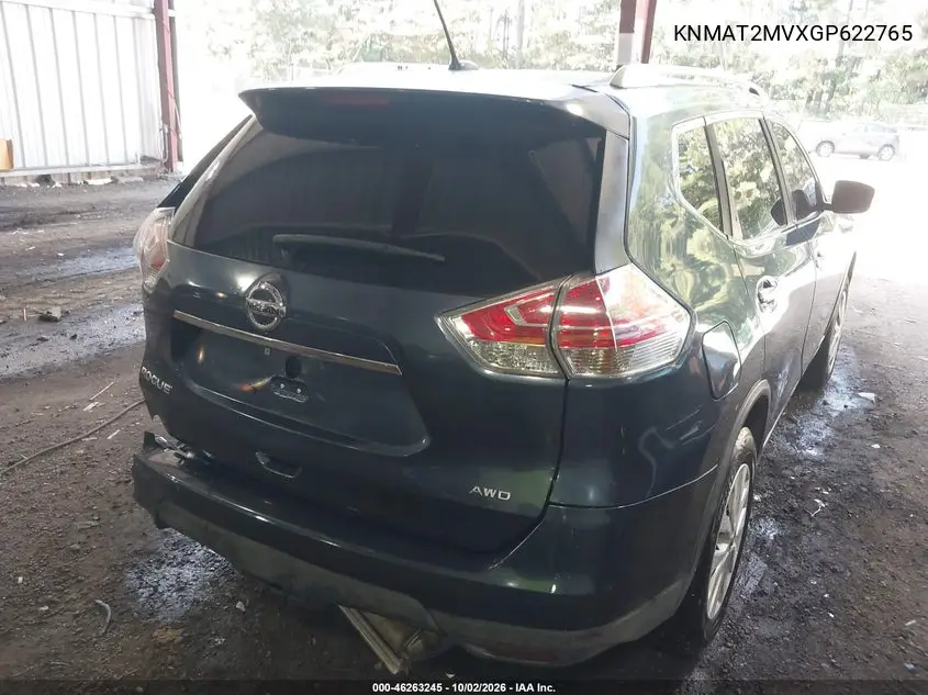 2016 NISSAN ROGUE VIN KNMAT2MVXGP622765 — фото 4