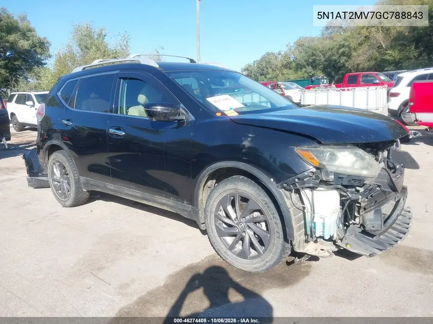 NISSAN ROGUE 2016, VIN 5N1AT2MV7GC788843
