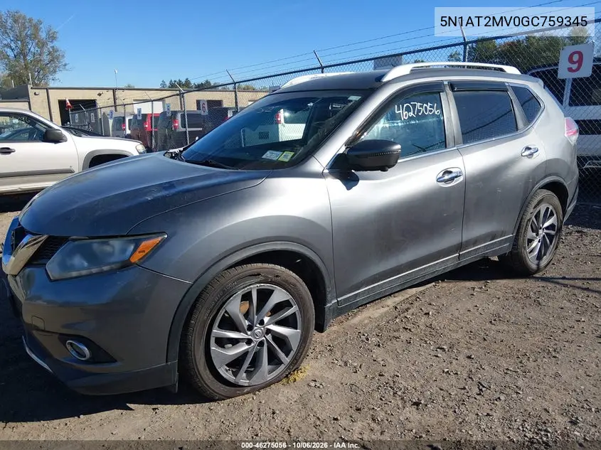 2016 NISSAN ROGUE VIN 5N1AT2MV0GC759345 — фото 2