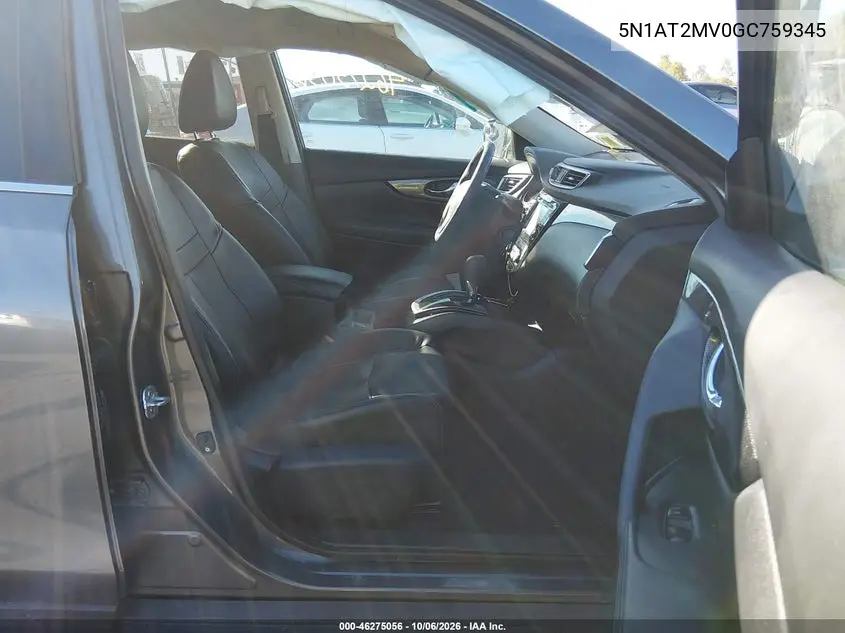 2016 NISSAN ROGUE VIN 5N1AT2MV0GC759345 — фото 5