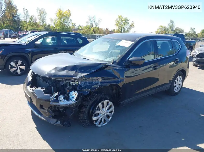 2016 NISSAN ROGUE VIN KNMAT2MV3GP620940 — фото 2