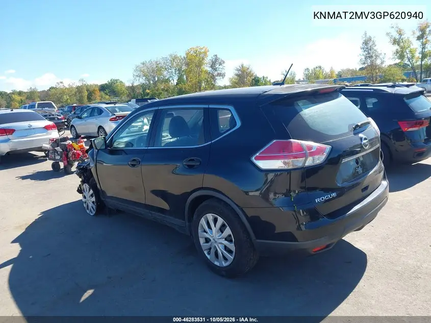 2016 NISSAN ROGUE VIN KNMAT2MV3GP620940 — фото 3