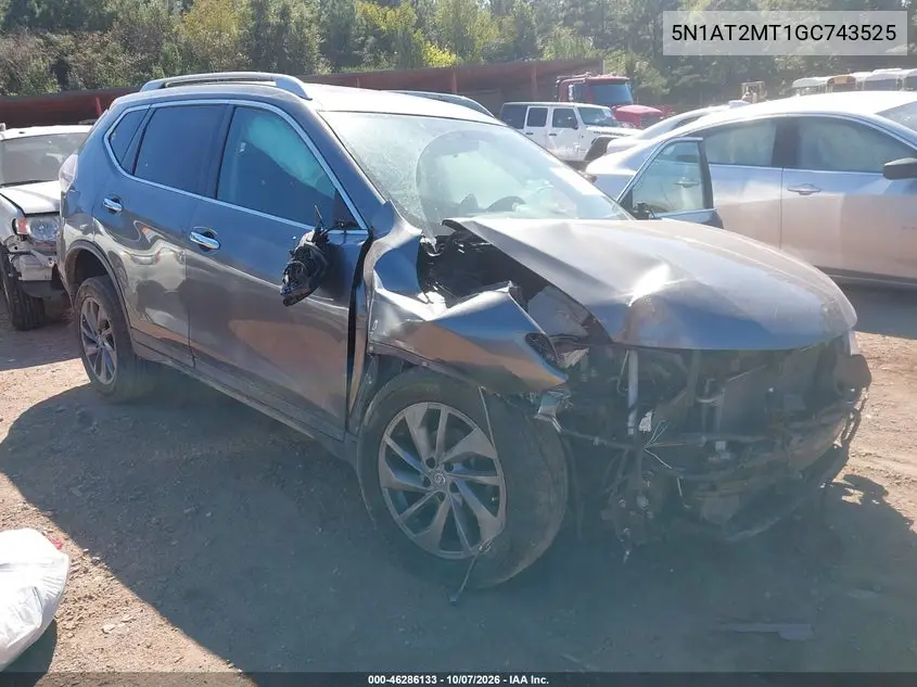 NISSAN ROGUE 2016, VIN 5N1AT2MT1GC743525