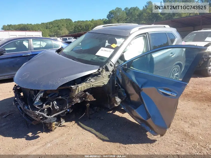 2016 NISSAN ROGUE VIN 5N1AT2MT1GC743525 — фото 2