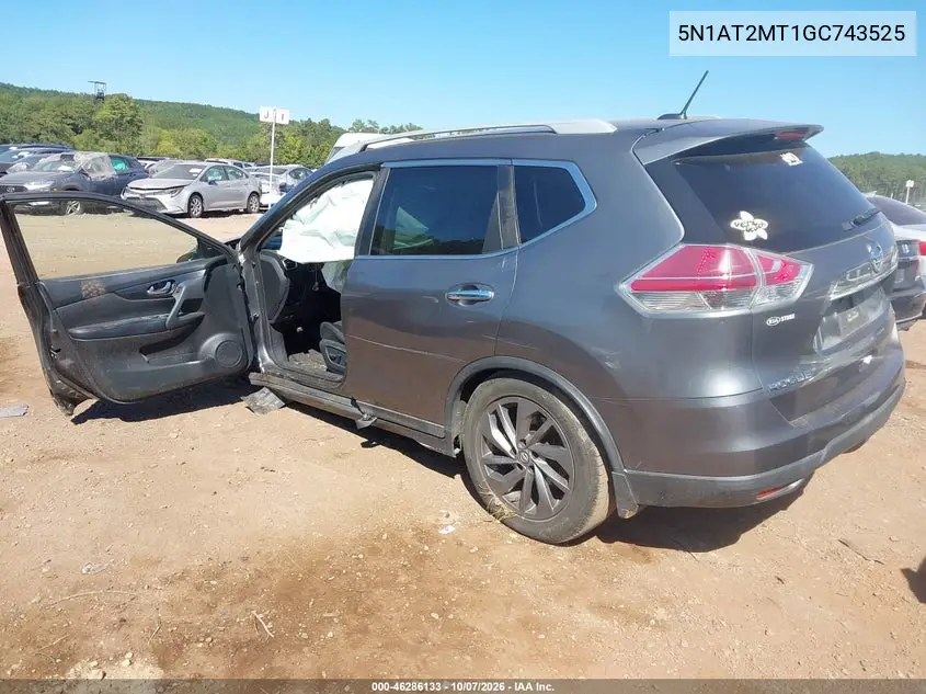 2016 NISSAN ROGUE VIN 5N1AT2MT1GC743525 — фото 3