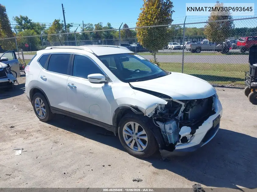 NISSAN ROGUE 2016, VIN KNMAT2MV3GP693645