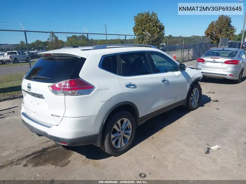 2016 NISSAN ROGUE VIN KNMAT2MV3GP693645 — фото 4