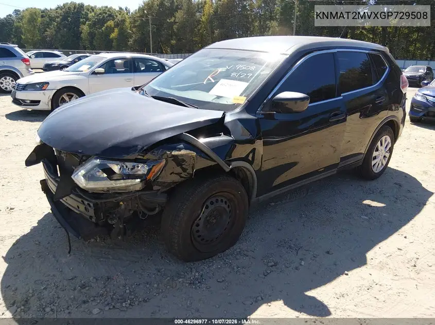 2016 NISSAN ROGUE VIN KNMAT2MVXGP729508 — фото 2