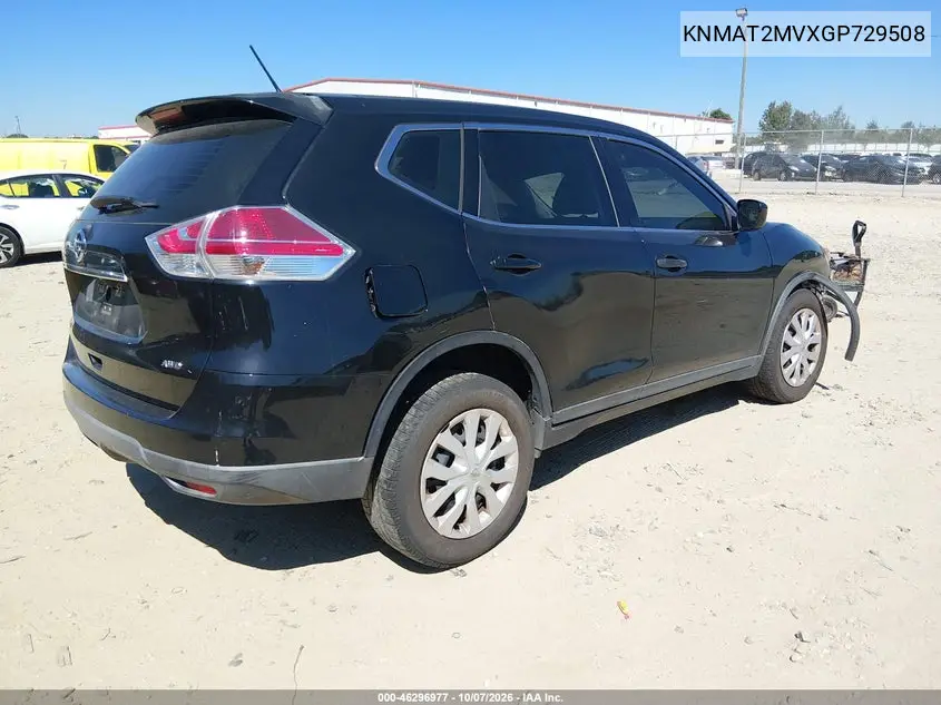 2016 NISSAN ROGUE VIN KNMAT2MVXGP729508 — фото 4