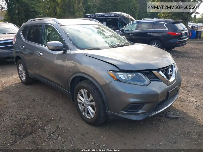 NISSAN ROGUE 2016, VIN KNMAT2MV5GP605601