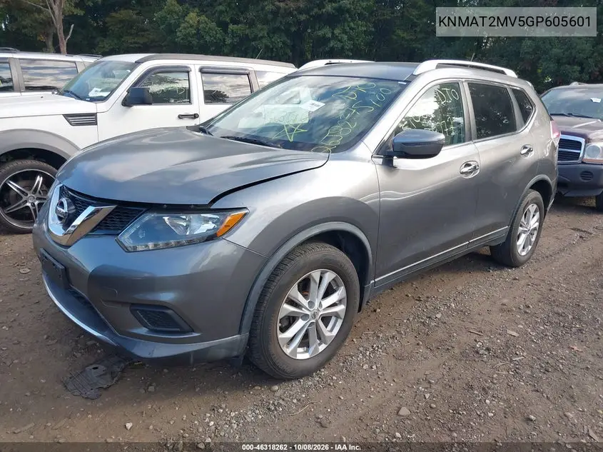 2016 NISSAN ROGUE VIN KNMAT2MV5GP605601 — фото 2