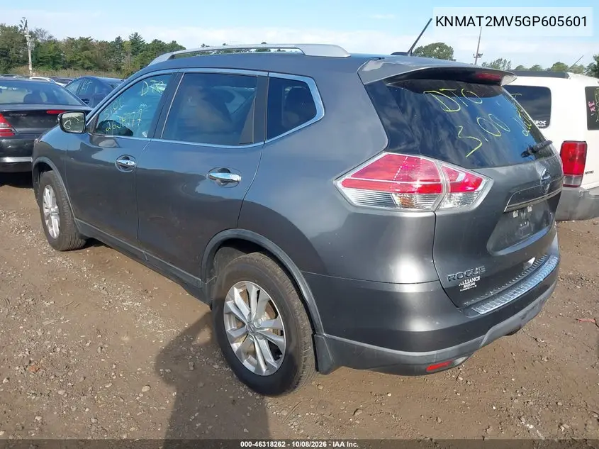 2016 NISSAN ROGUE VIN KNMAT2MV5GP605601 — фото 3