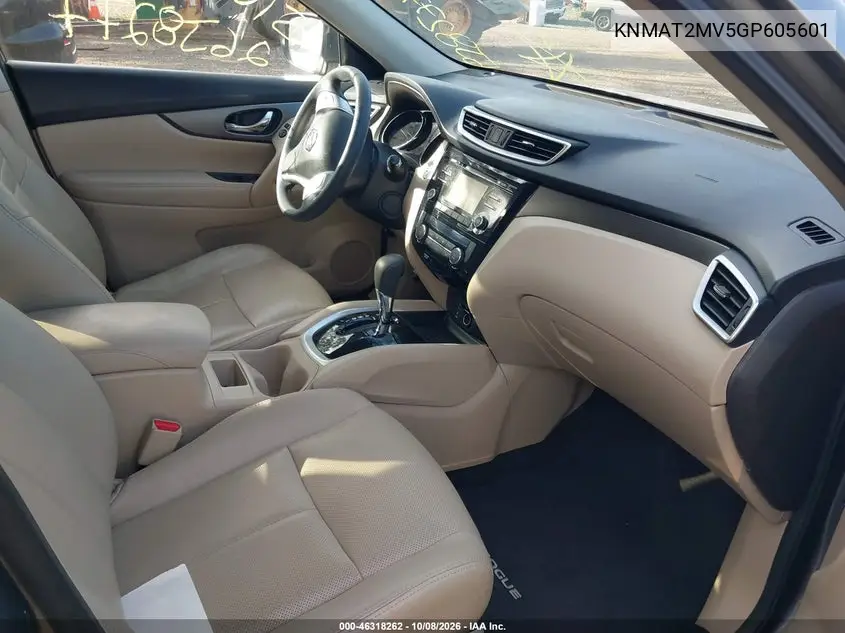 2016 NISSAN ROGUE VIN KNMAT2MV5GP605601 — фото 5