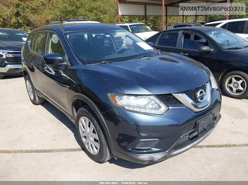 NISSAN ROGUE 2016, VIN KNMAT2MV8GP603373