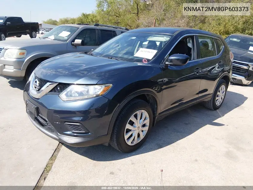 2016 NISSAN ROGUE VIN KNMAT2MV8GP603373 — фото 2