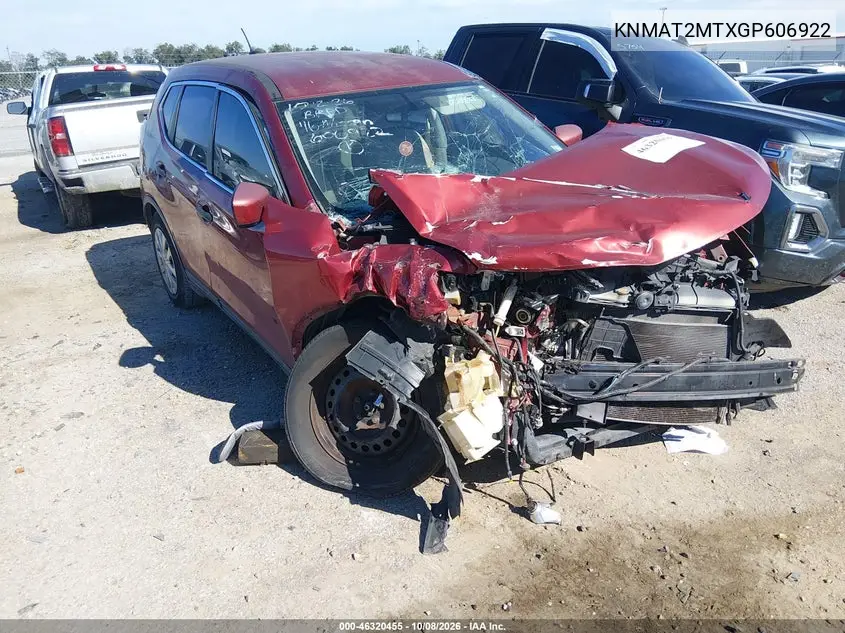 NISSAN ROGUE 2016, VIN KNMAT2MTXGP606922