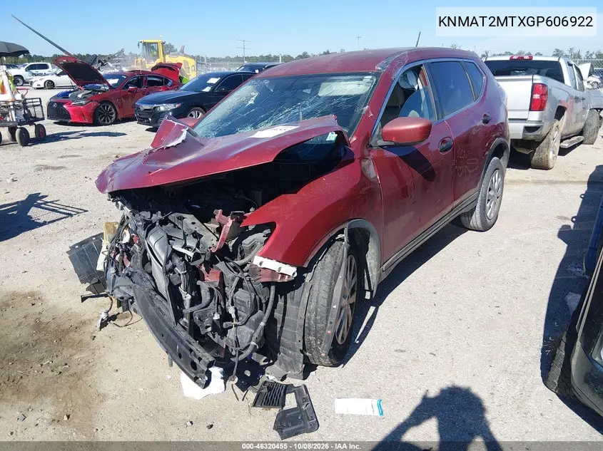 2016 NISSAN ROGUE VIN KNMAT2MTXGP606922 — фото 2