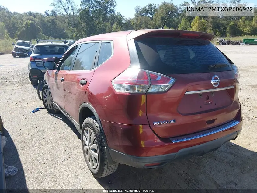 2016 NISSAN ROGUE VIN KNMAT2MTXGP606922 — фото 3