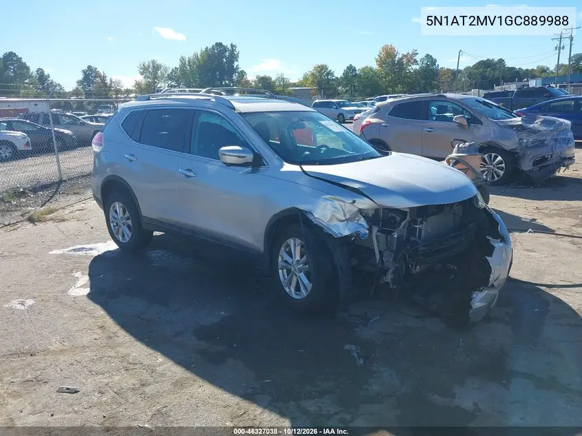 NISSAN ROGUE 2016, VIN 5N1AT2MV1GC889988