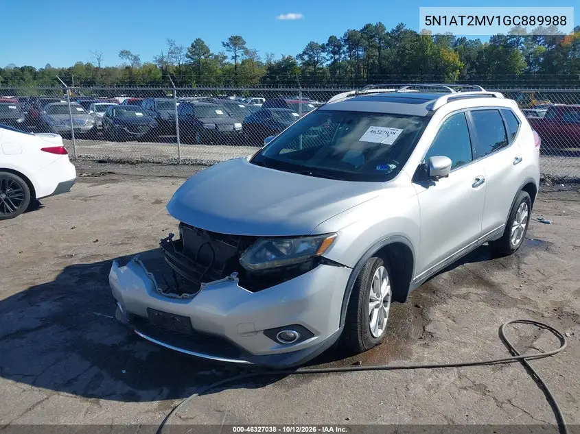 2016 NISSAN ROGUE VIN 5N1AT2MV1GC889988 — фото 2