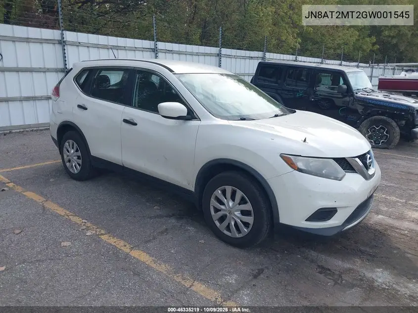 NISSAN ROGUE 2016, VIN JN8AT2MT2GW001545