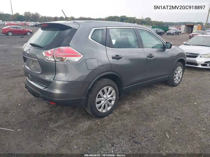 2016 NISSAN ROGUE VIN 5N1AT2MV2GC918897 — фото 4