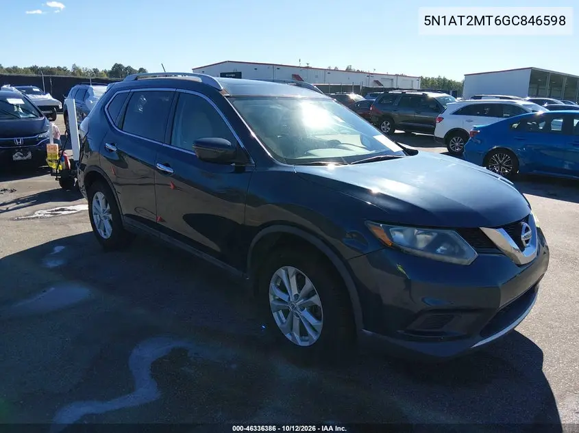 NISSAN ROGUE 2016, VIN 5N1AT2MT6GC846598