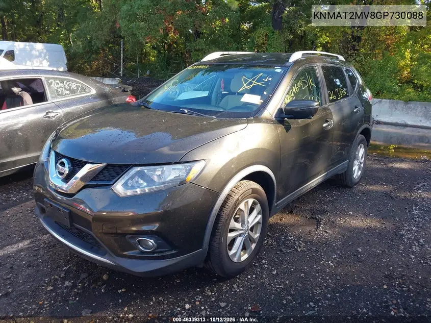2016 NISSAN ROGUE VIN KNMAT2MV8GP730088 — фото 2